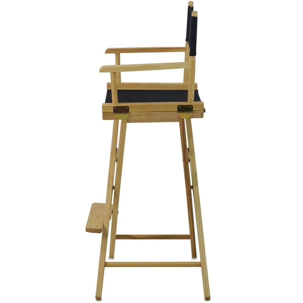 Extra-Wide Bar Height Director's Chair Black Canvas P372