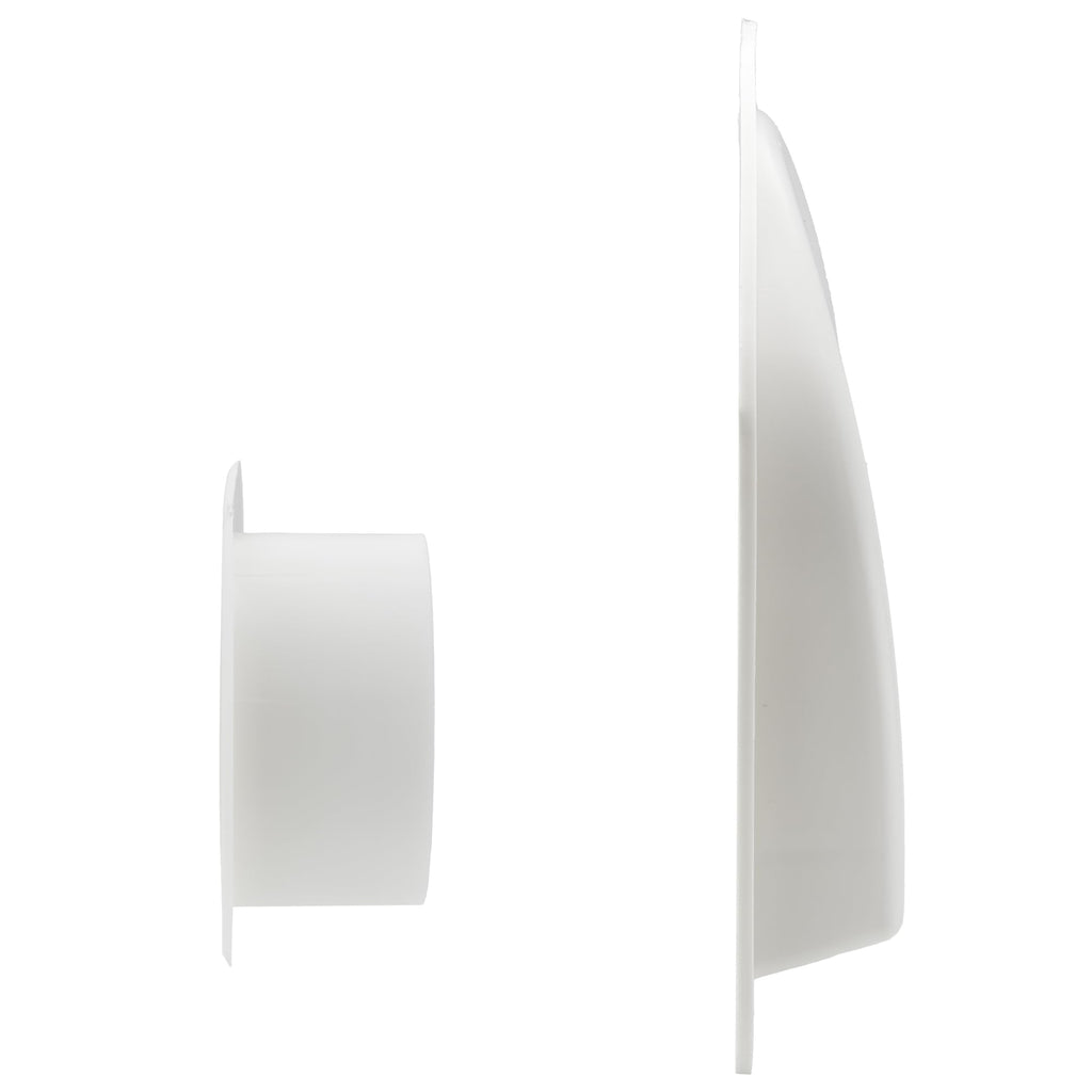 White Trailer Exterior Vent Cowl with Grill 2 Pack Z470453