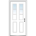 Steel Primed Left-Hand Inswing 2-Panel Single Prehung Front Door 32" x 80" O55777