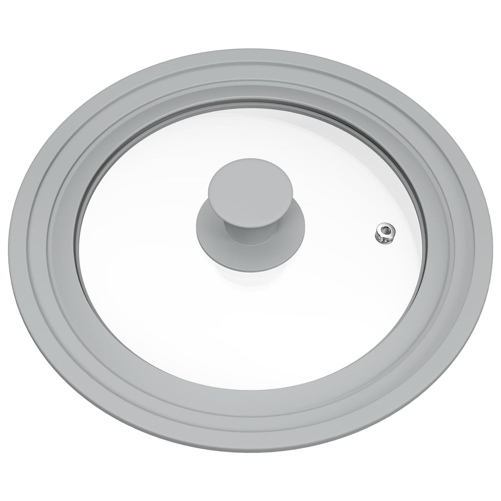 Tempered Glass Universal Lid with Silicone Rim Fits 8" 9" 9.5" Cookware B244