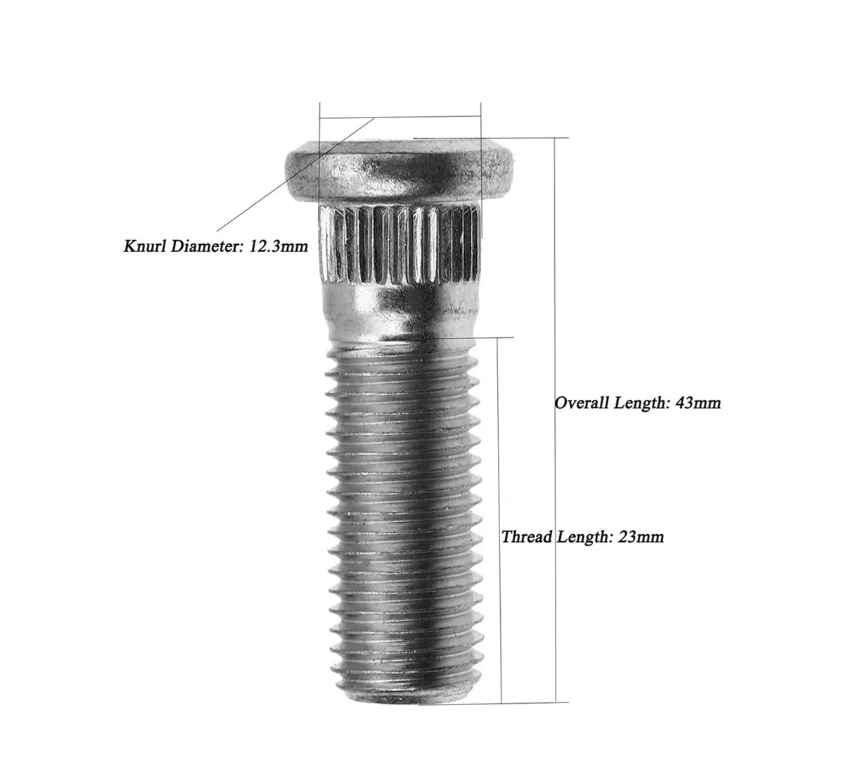 M12x1.5 43mm Wheel Studs Y109754