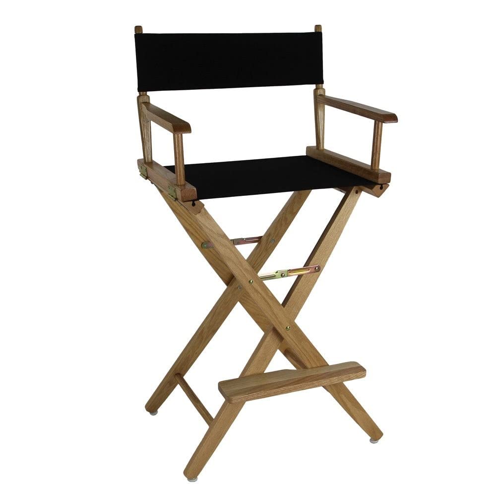Extra-Wide Bar Height Director's Chair Black Canvas P372