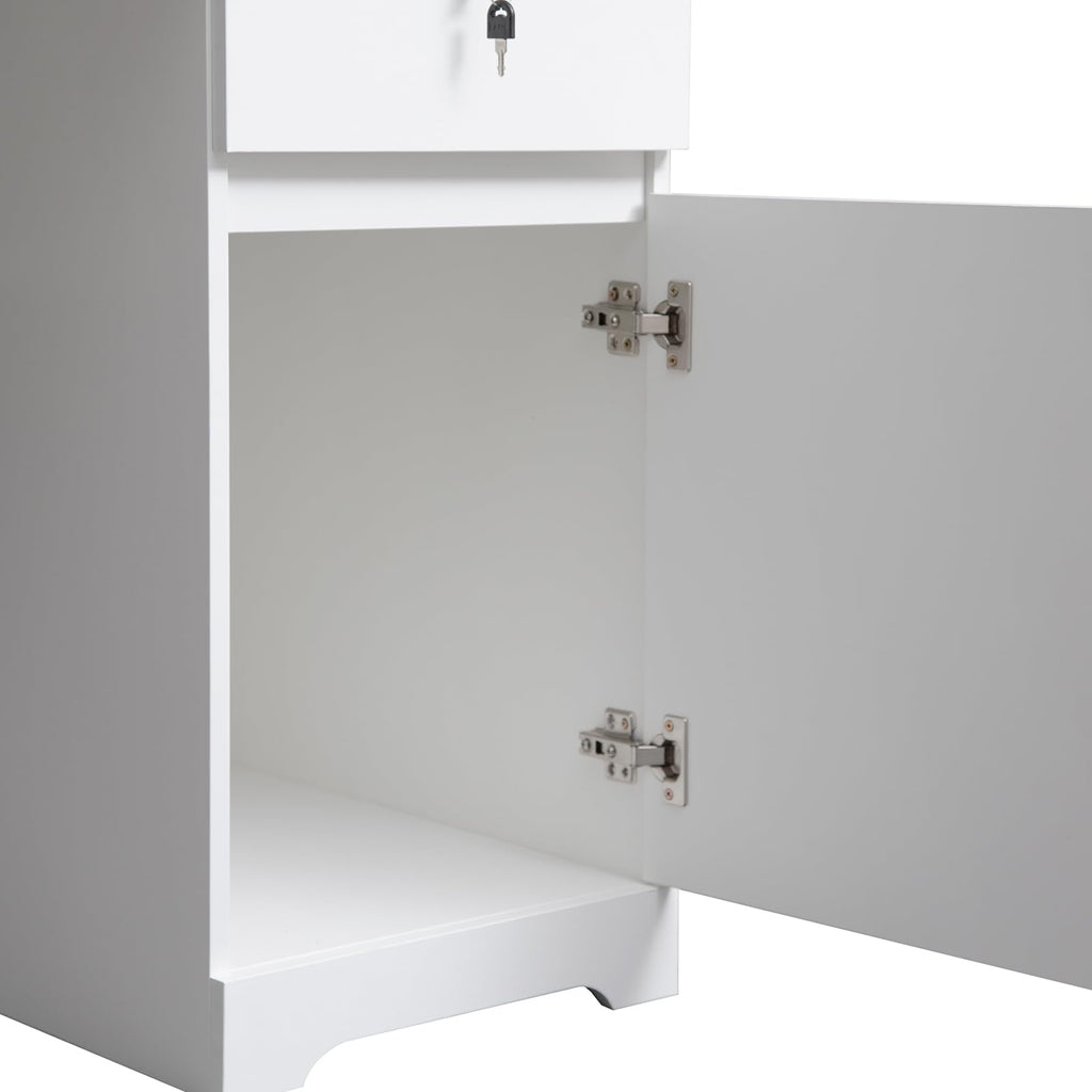 White Desk with Hutch and Drawers K461605