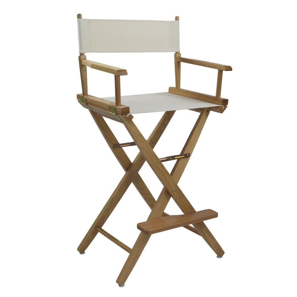 Extra-Wide Bar Height Director's Chair Black Canvas P372