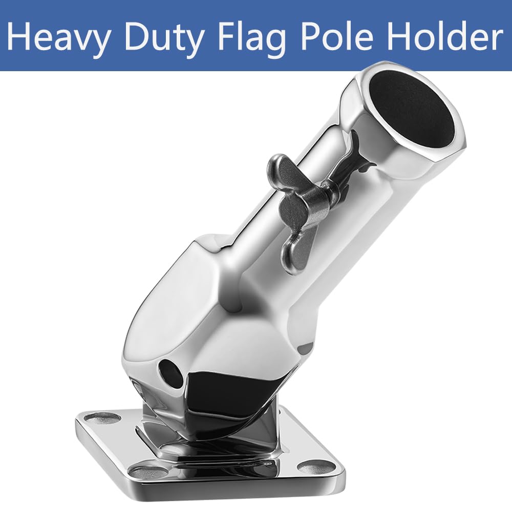 Heavy Duty 304 Stainless Steel Adjustable Flag Pole Holder X915959
