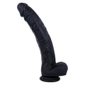 12 Inch Black Realistic Silicone Dildo with Suction Cup W194168