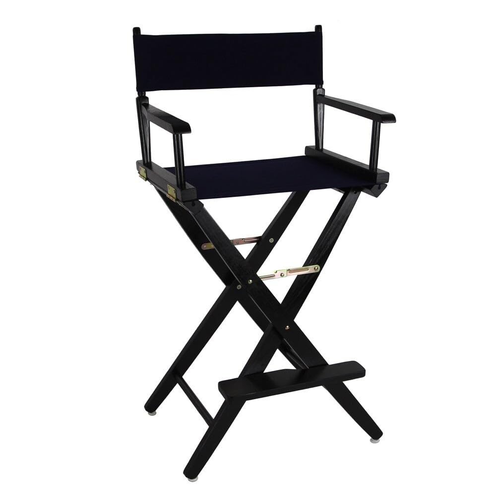 Extra-Wide Bar Height Director's Chair Black Canvas P372