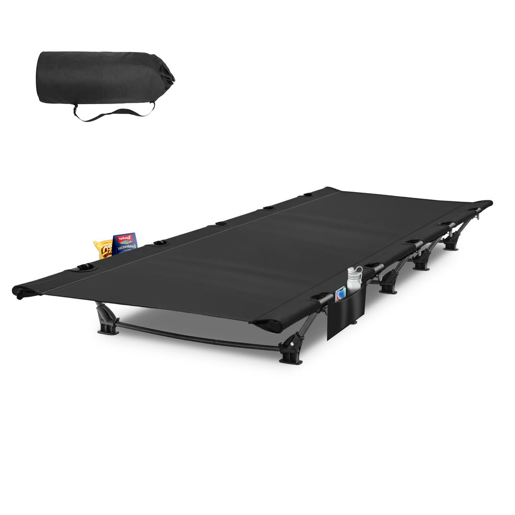 Ultralight Portable Folding Camping Cot with 2 Side Pocket Y7236