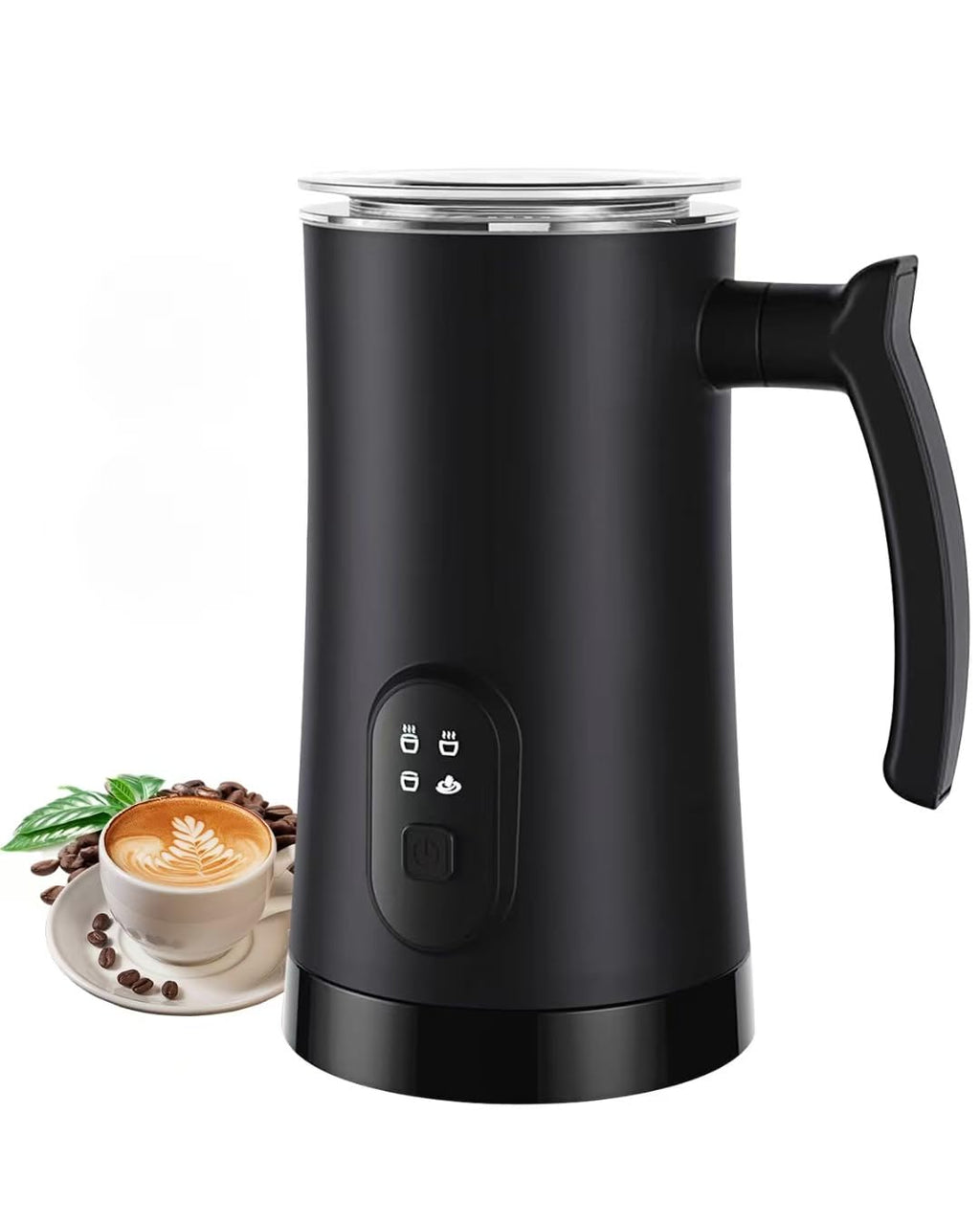 4-in-1 Electric Milk Frother and Steamer Black T63944