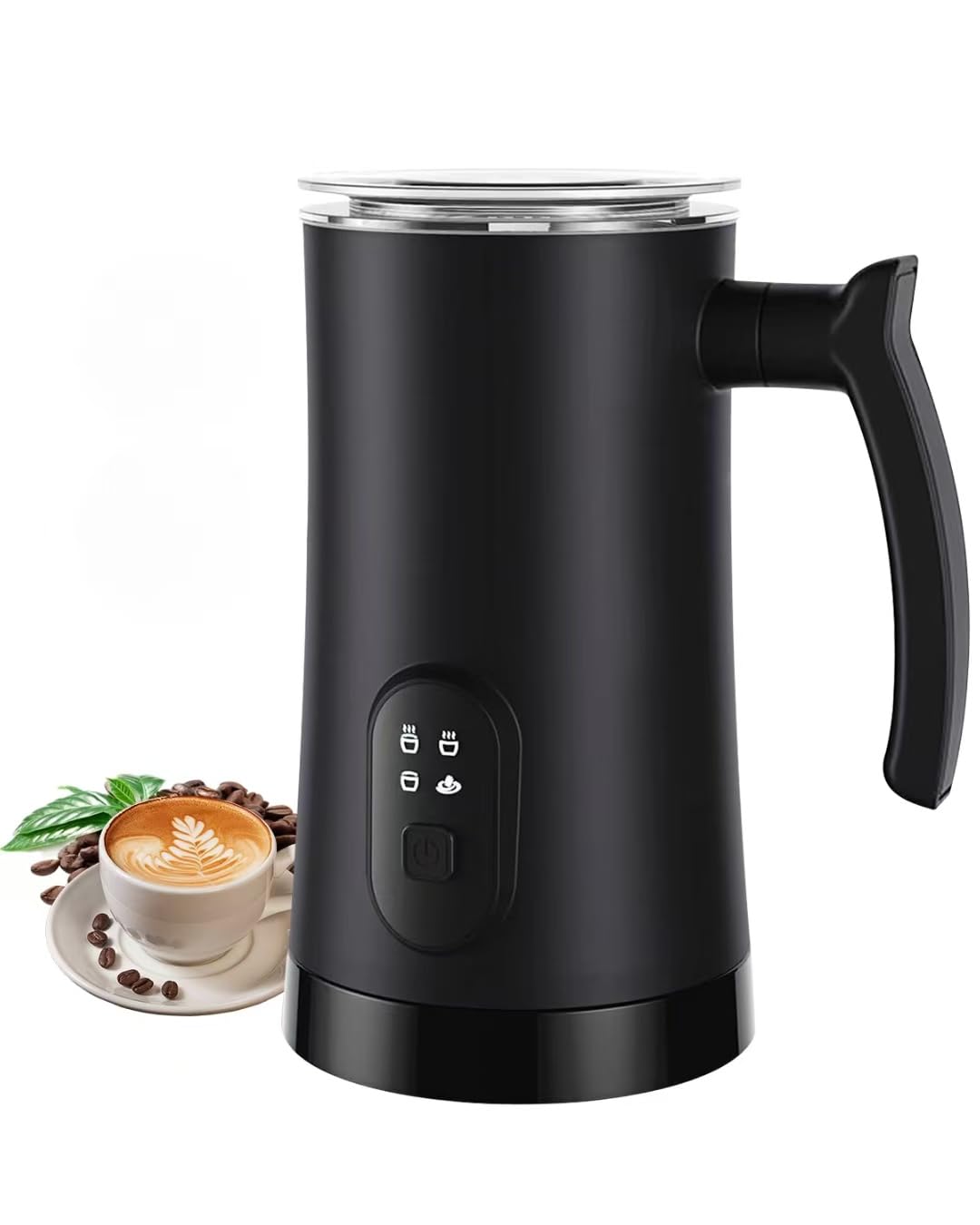 4-in-1 Electric Milk Frother and Steamer Black T63944