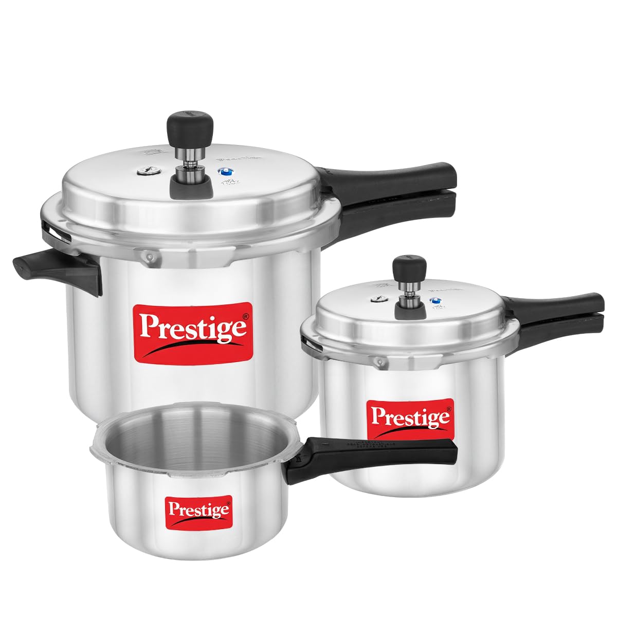 2L+3L+5L Aluminium Pressure Cooker Set with 2 Lids Q18595