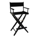 Extra-Wide Bar Height Director's Chair Black Canvas P372