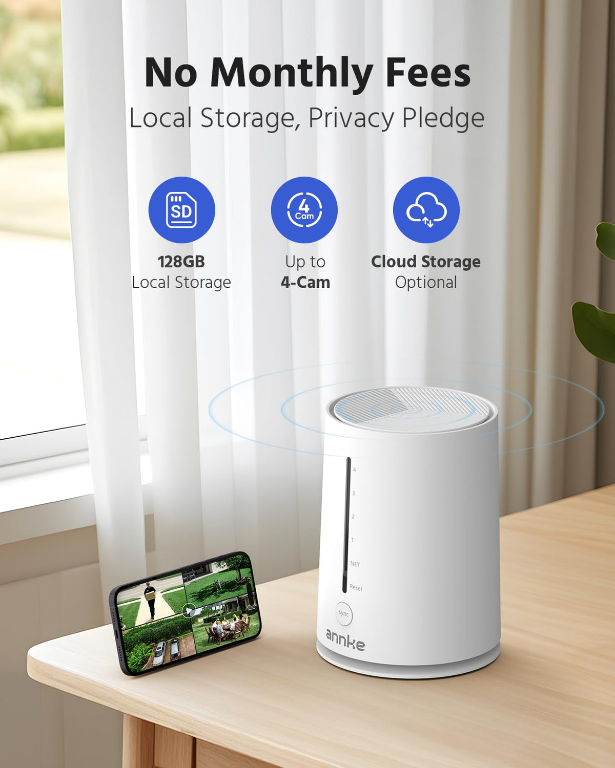 4MP Solar Security Cameras Wireless Outdoor U910680