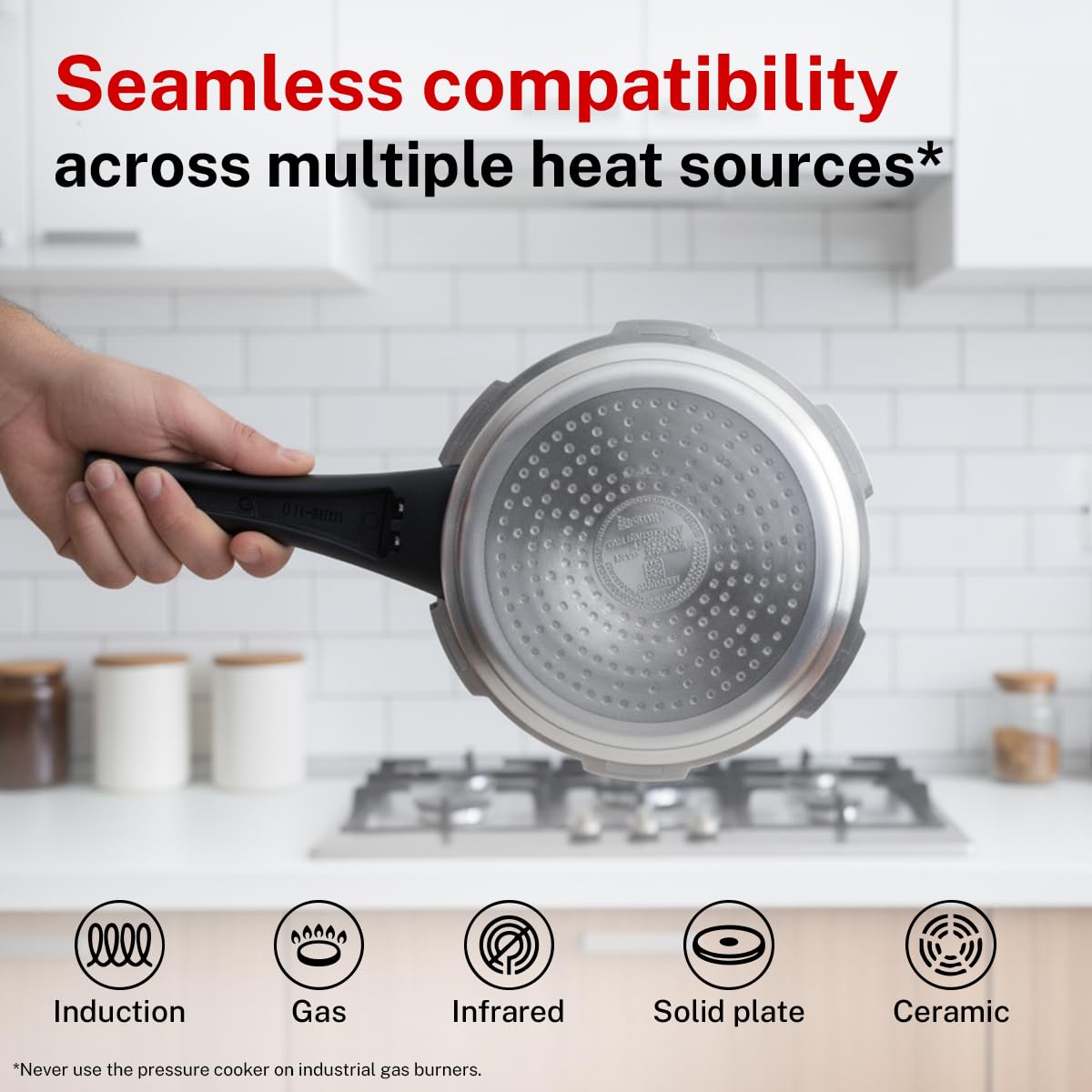 2L+3L+5L Aluminium Pressure Cooker Set with 2 Lids Q18595