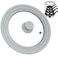 Tempered Glass Universal Lid with Silicone Rim Fits 8" 9" 9.5" Cookware B244