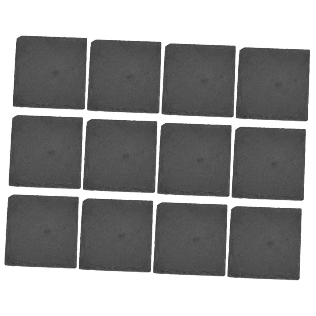 12pcs Natural Stone Coasters Set Q523