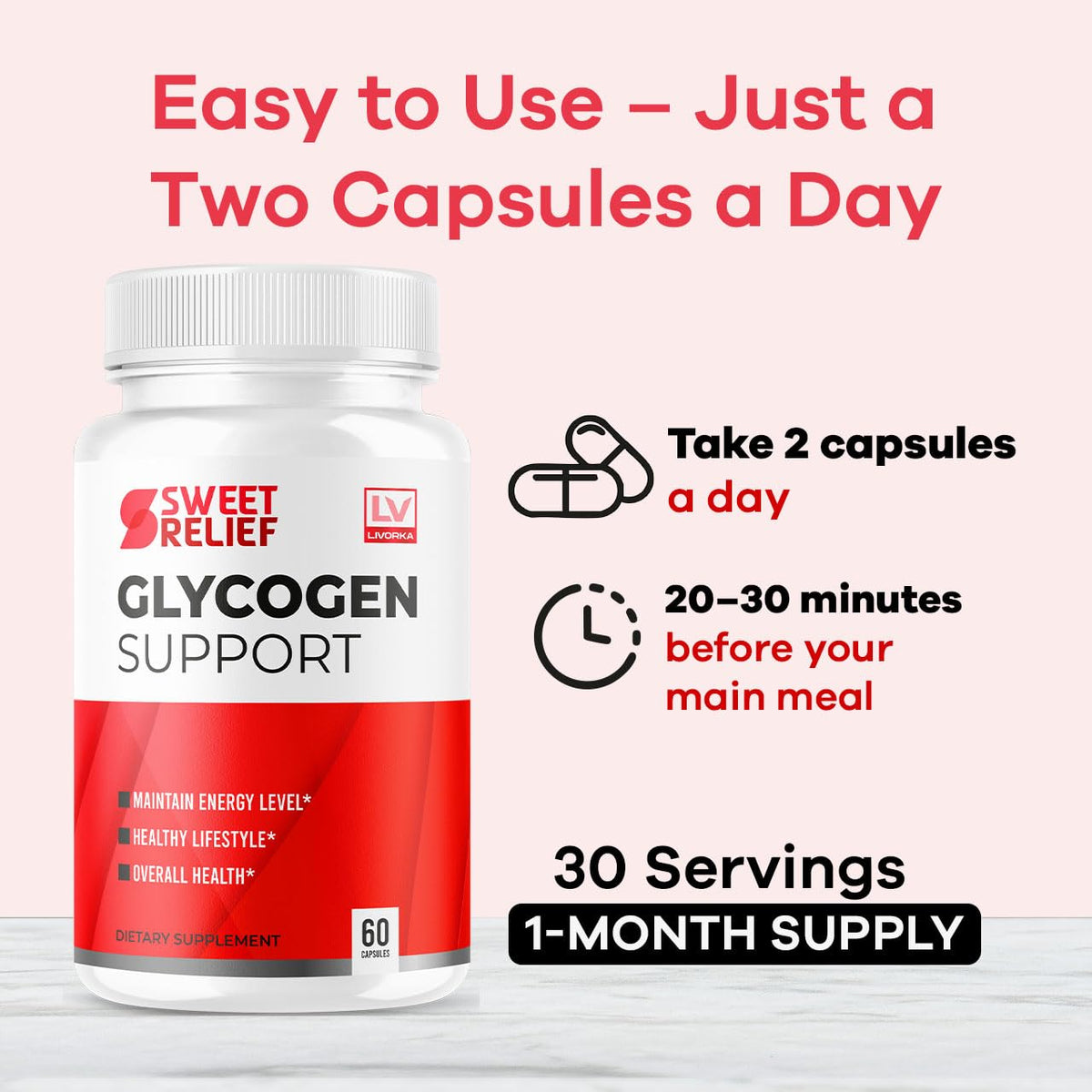 All Natural Formula Capsules, 60 Capsules for 1 Month M50552