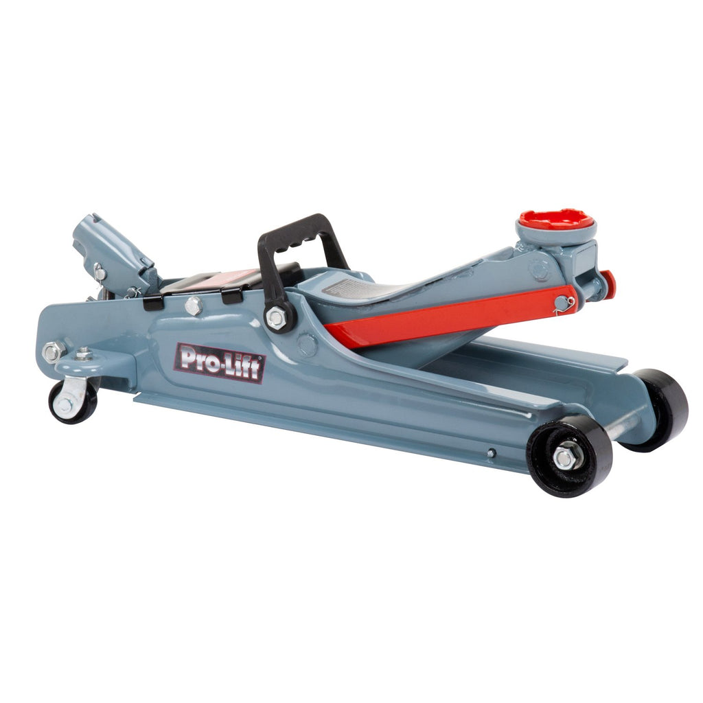 2 Ton Low Profile Floor Jack + 3 Ton Jack Stands, Black and Red O574646