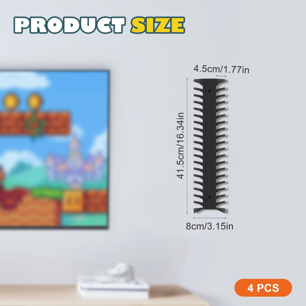 4 Pack Wall Mount DVD Storage Shelf G432