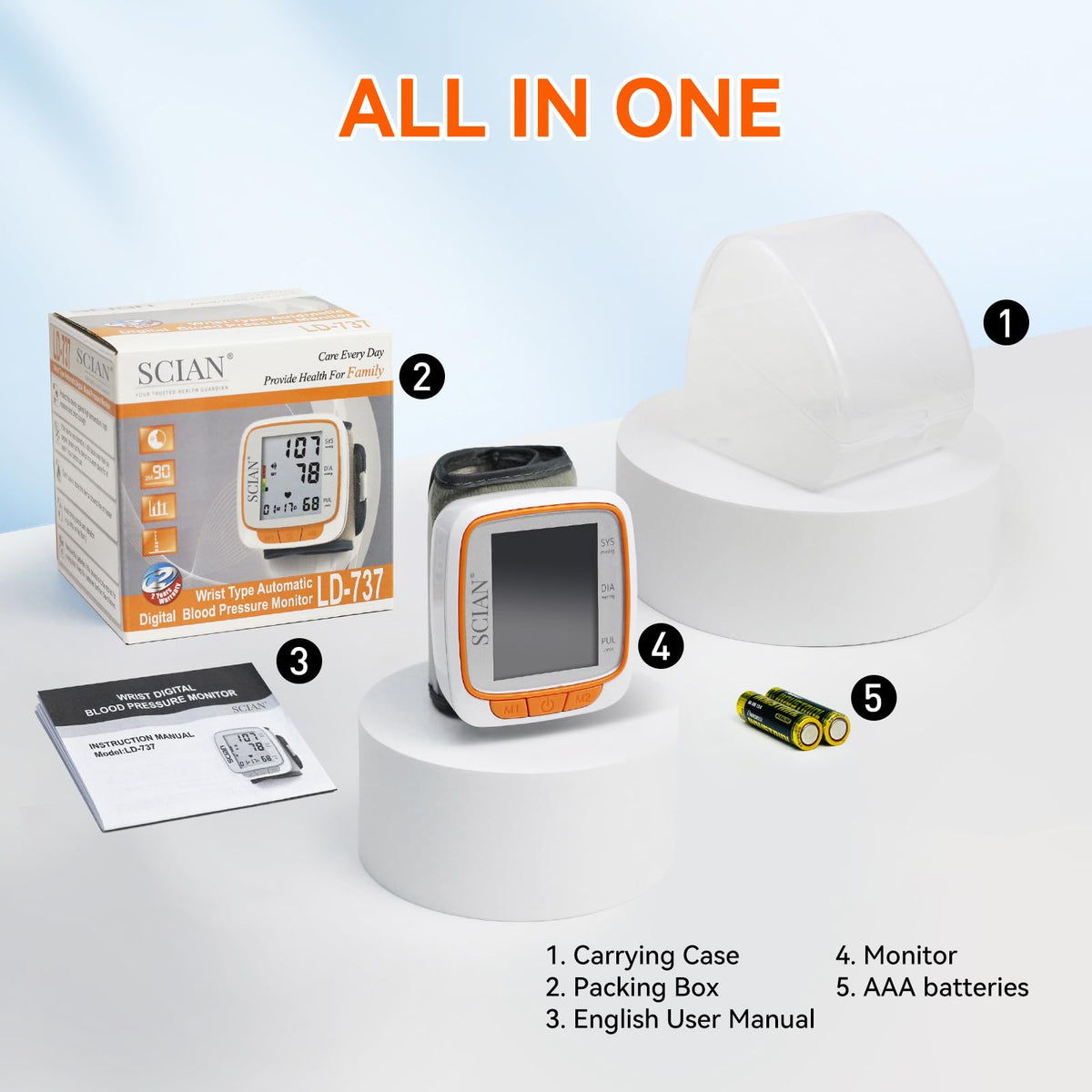 Automatic Wrist Blood Pressure Monitor with Voice Broadcast V414
