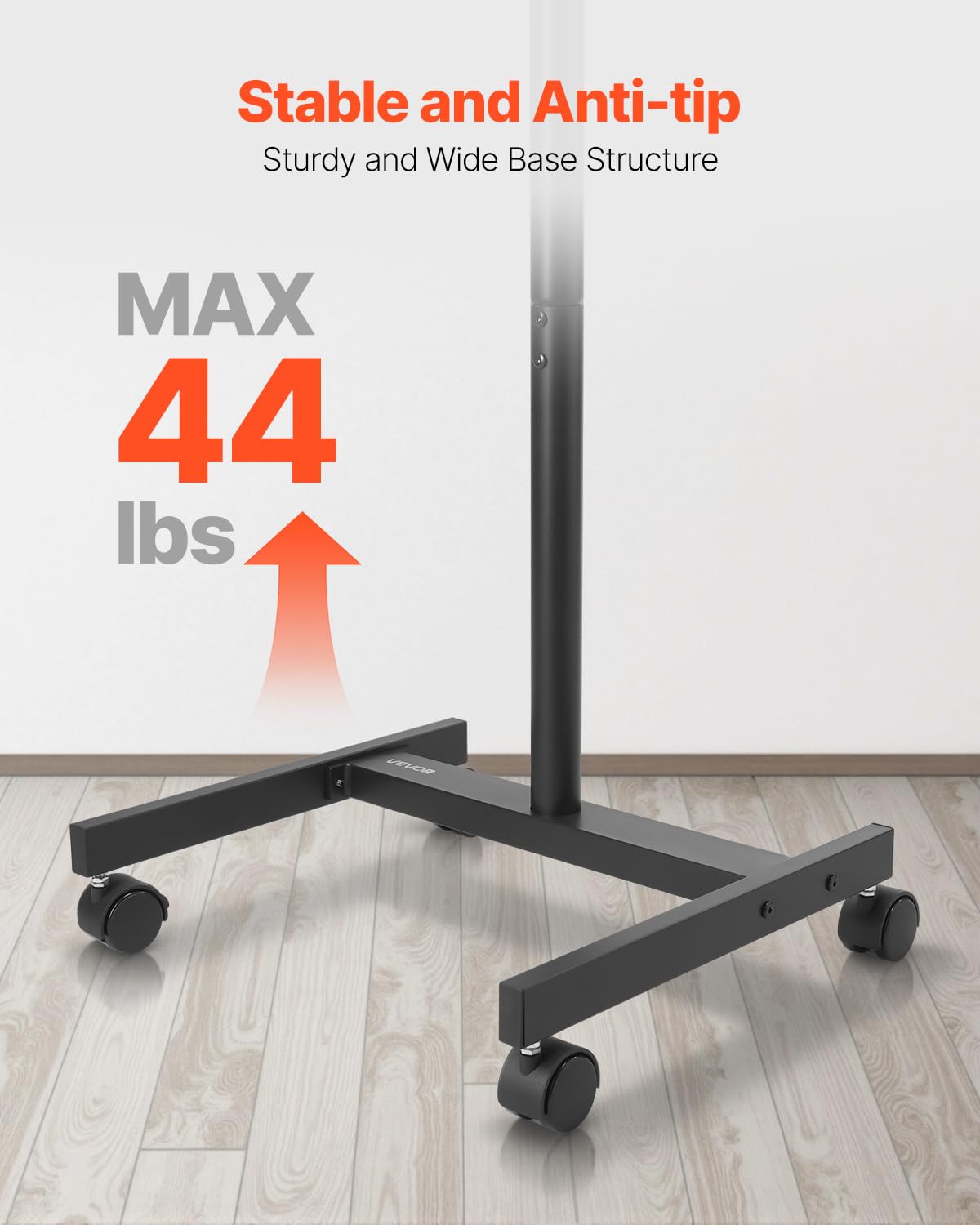 Rolling TV Stand for 17-55 Inch Screens with Wheels W79584