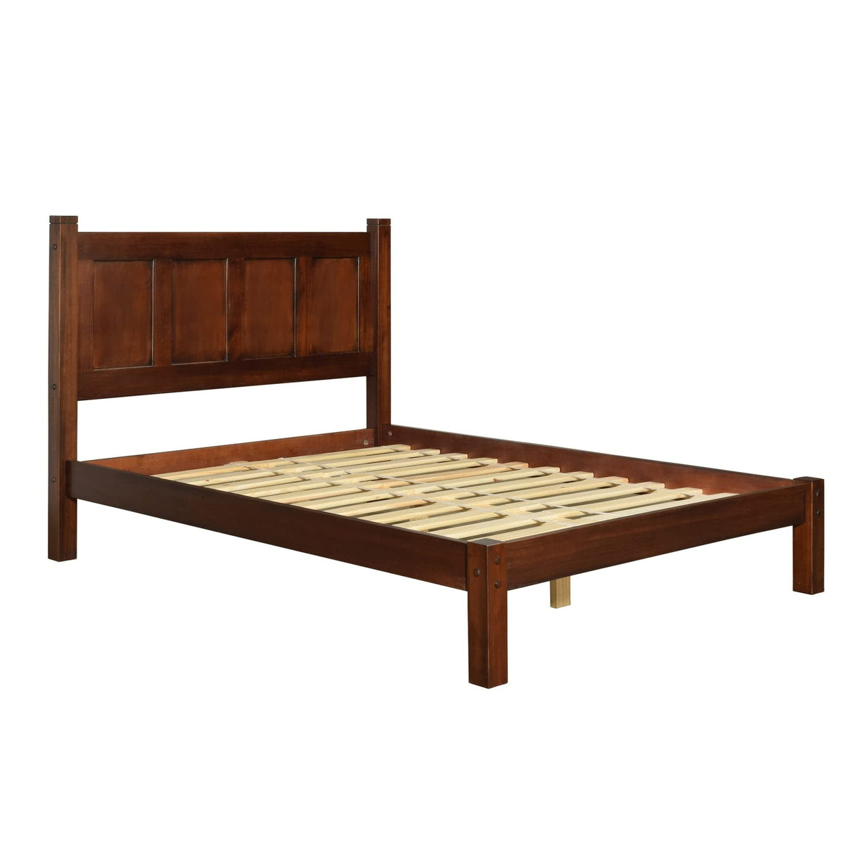 Solid Wood Platform Bed, Full Size, Cherry A83407
