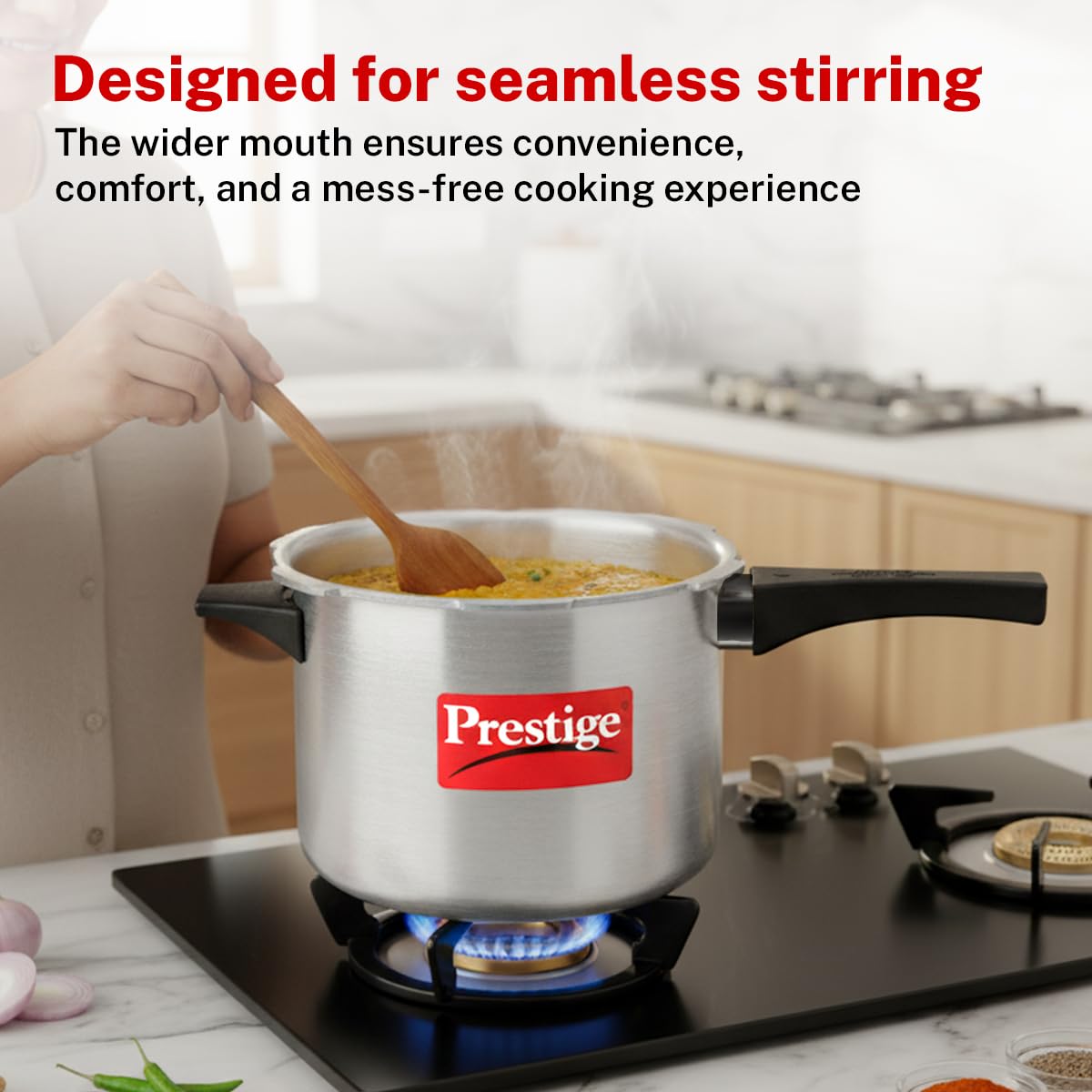 2L+3L+5L Aluminium Pressure Cooker Set with 2 Lids Q18595