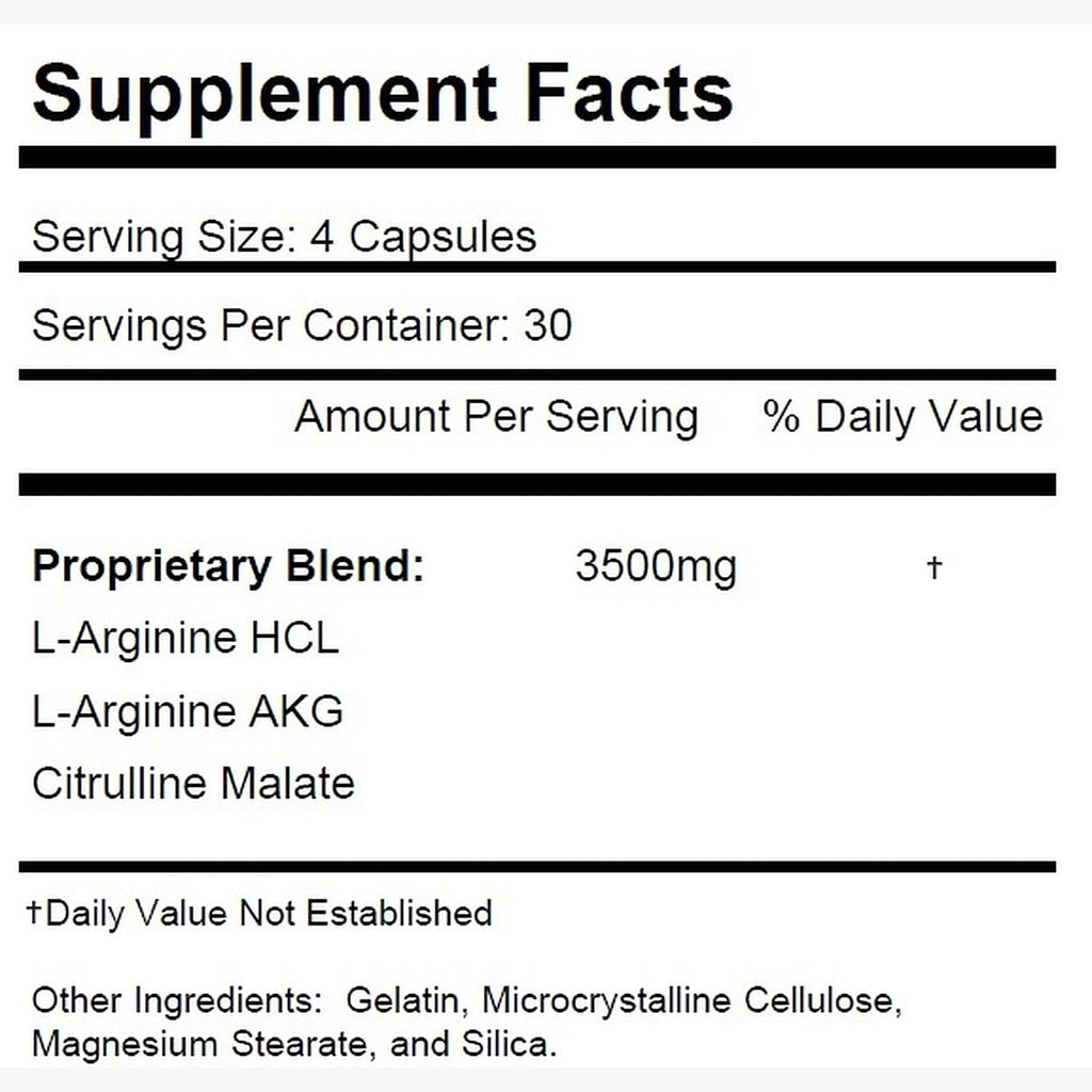Nitric Oxide Complex 3500mg 240 Capsules J6398