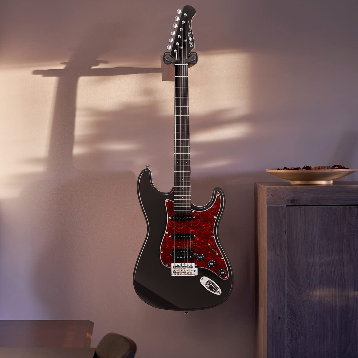 Black Guitar Wall Mount 3-Pack S868
