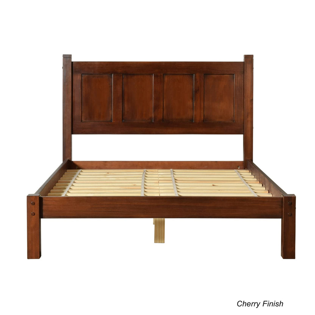 Solid Wood Platform Bed, Full Size, Cherry A83407