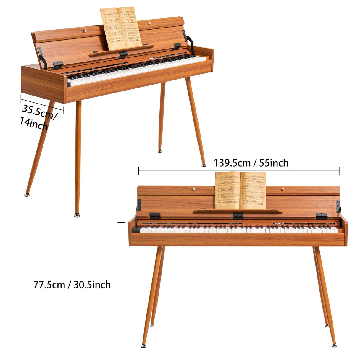 88 Key Weighted Digital Piano with Triple-Pedal D319527