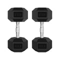 Rubber Coated Hex Dumbbell Set A9667