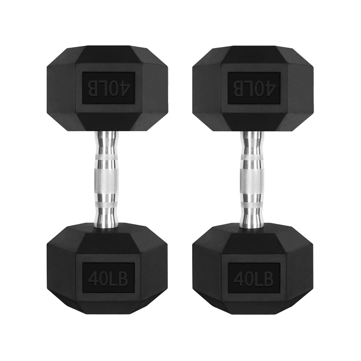 Rubber Coated Hex Dumbbell Set A9667