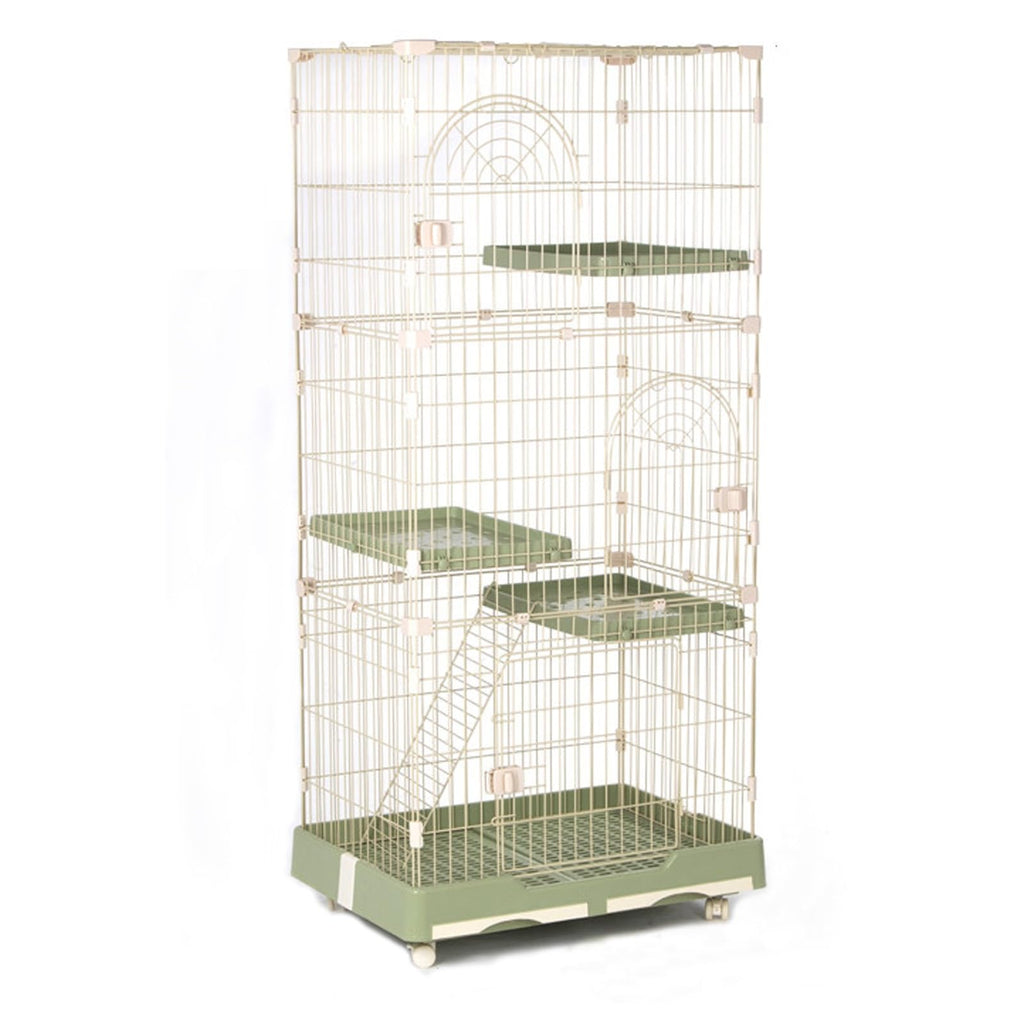 Foldable 4 Tier Detachable Cat Cage with Hammock J189644
