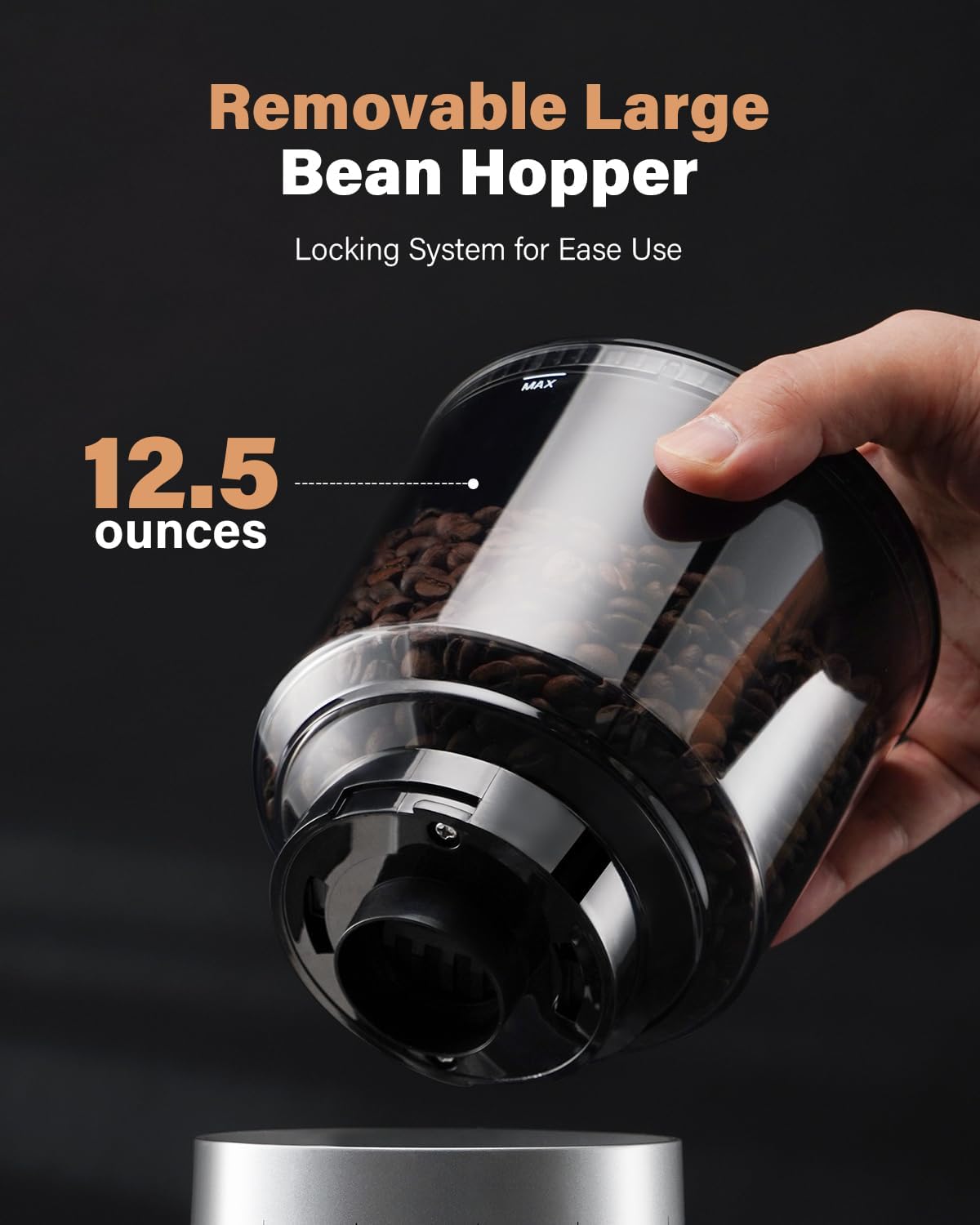 Electric Conical Burr Coffee Grinder with 51 Grind Settings N226859