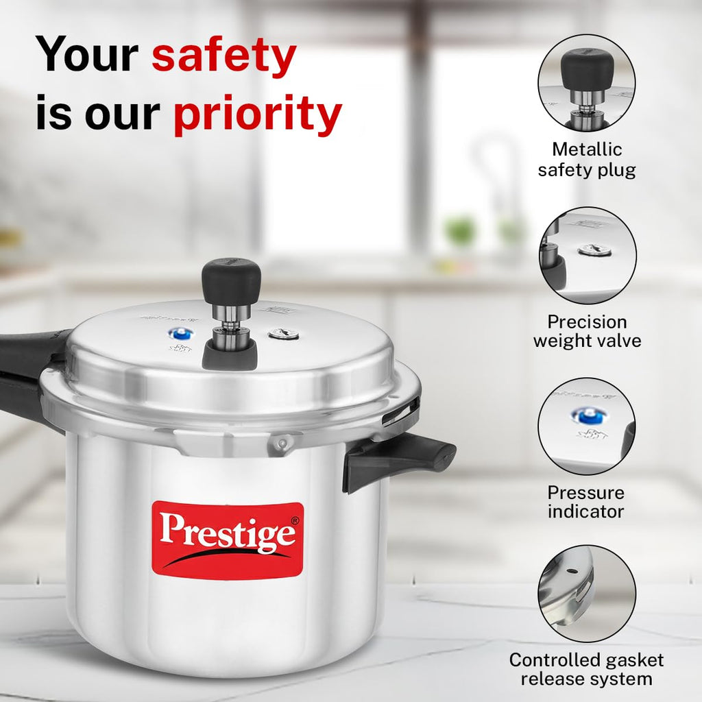 2L+3L+5L Aluminium Pressure Cooker Set with 2 Lids Q18595