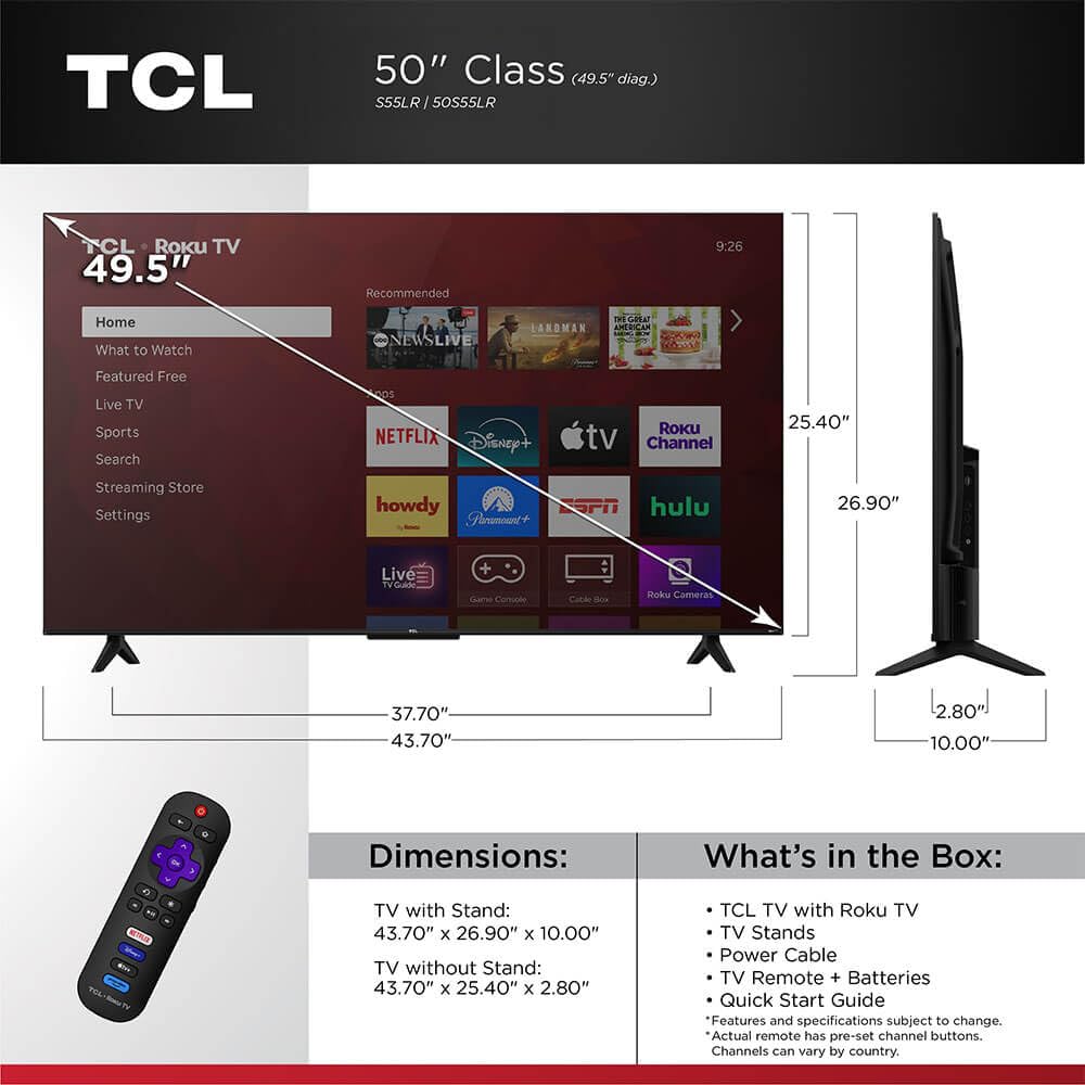 50" 4K UHD HDR LED Smart TV B26767