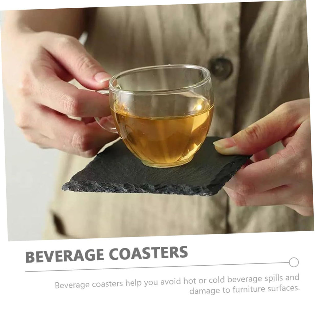 12pcs Natural Stone Coasters Set Q523