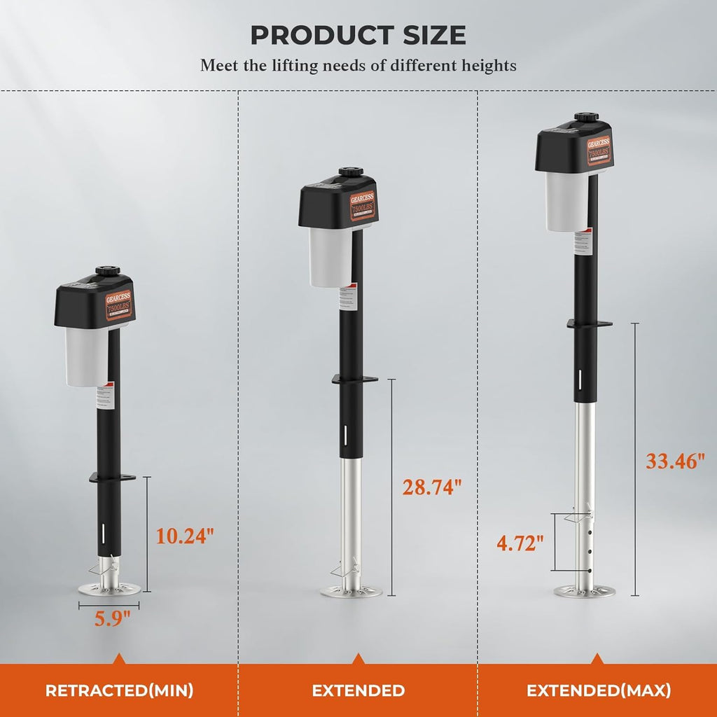 Electric Trailer Jack 7500LBS with Remote N5016