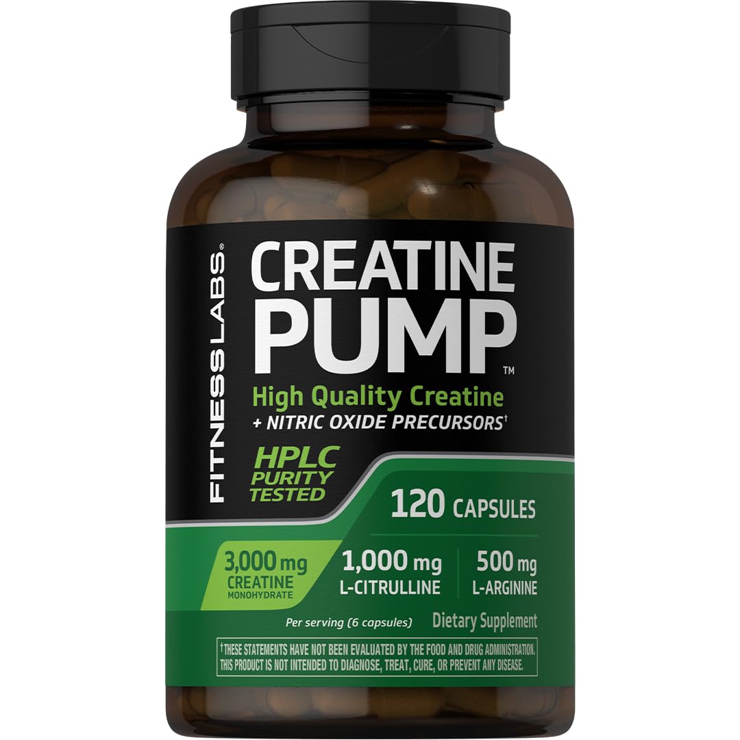 Creatine Monohydrate Capsules 3000mg 120 Count J452646