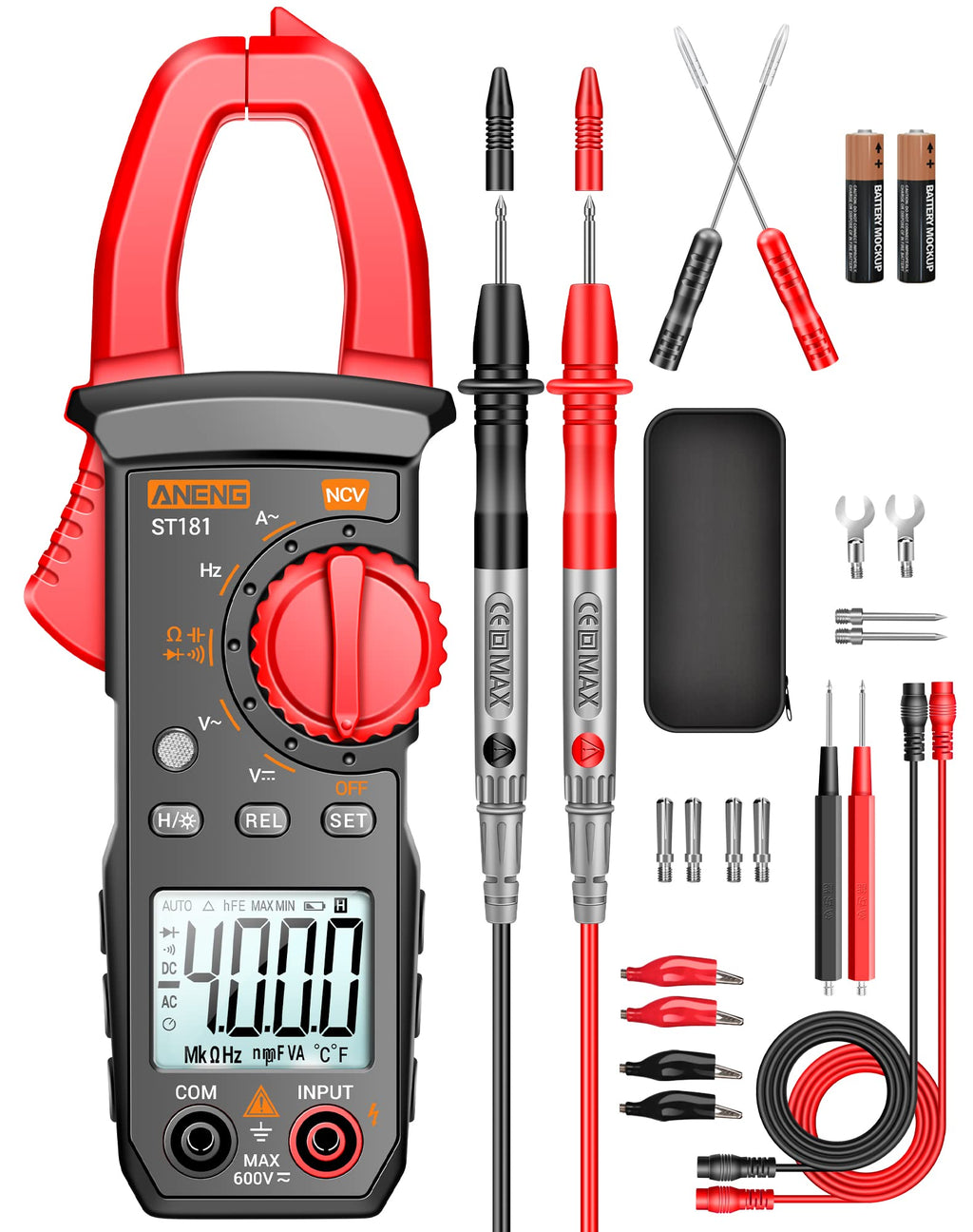 Digital Clamp Meter Multimeter Tester 4000 Count P18985