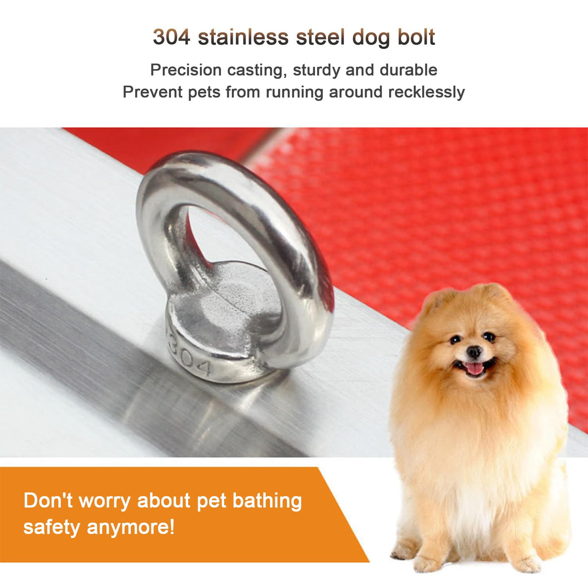 47" Stainless Steel Dog Grooming Tub with Stairs T447067