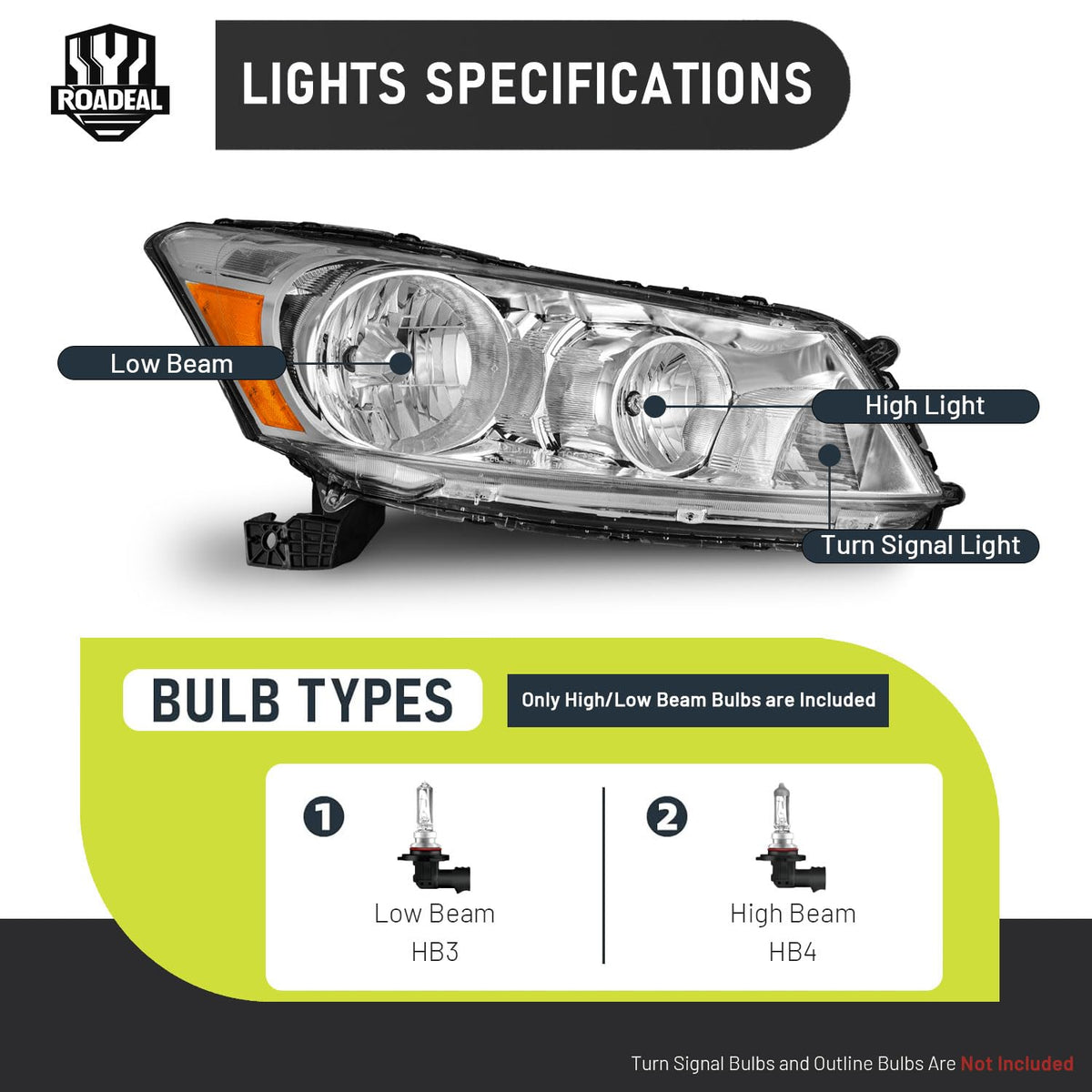 Headlights for 2008-2012 Honda Accord 4-Door I594