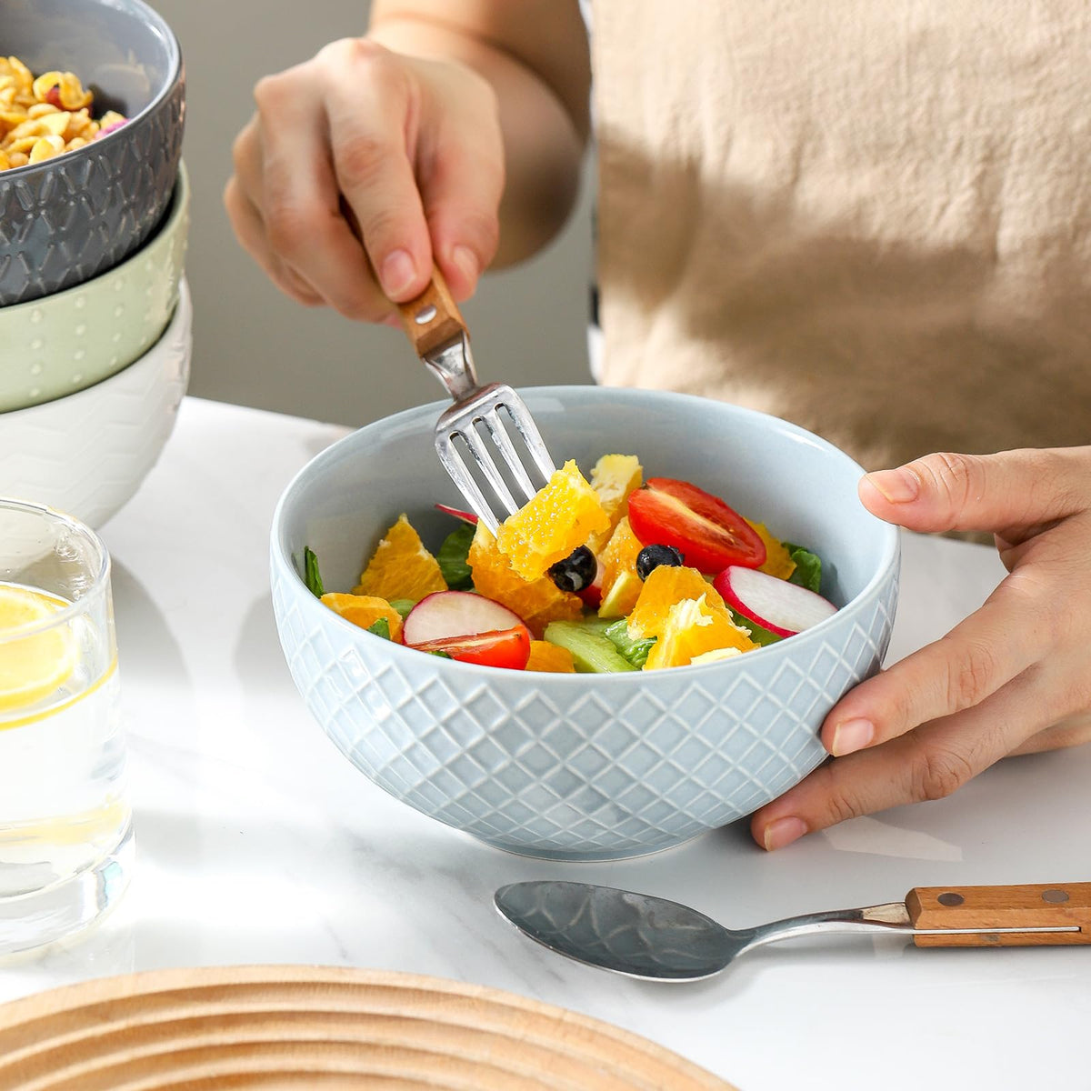 Ceramic Cereal Bowls Set of 4 W4930