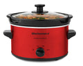 Electric Oval Slow Cooker, 2 Qt, Metallic Red K873943