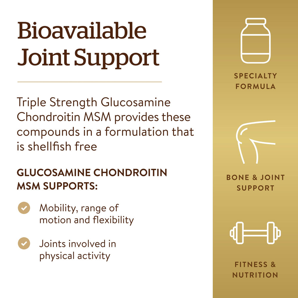 120 Tablets Glucosamine Chondroitin MSM F24450