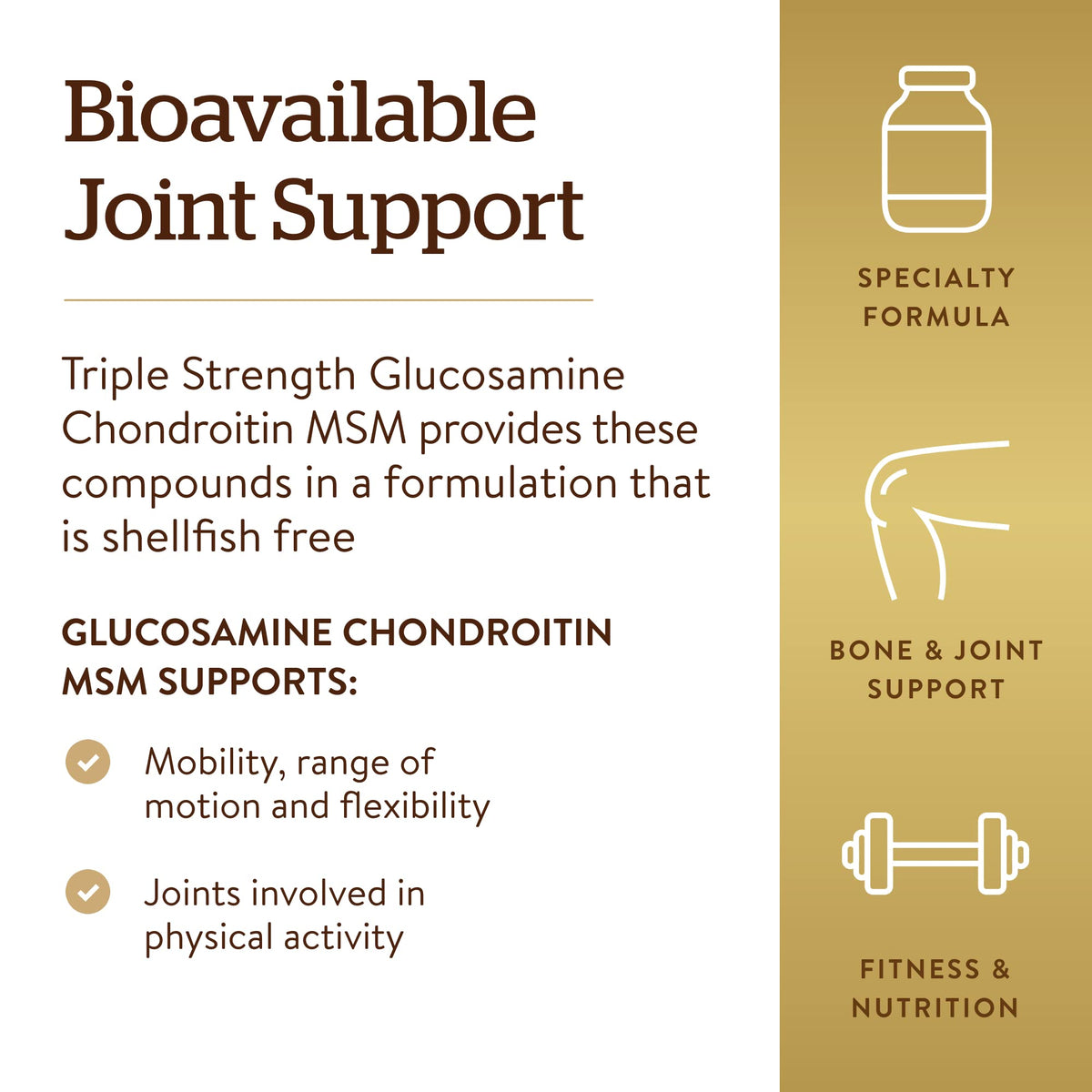 120 Tablets Glucosamine Chondroitin MSM F24450