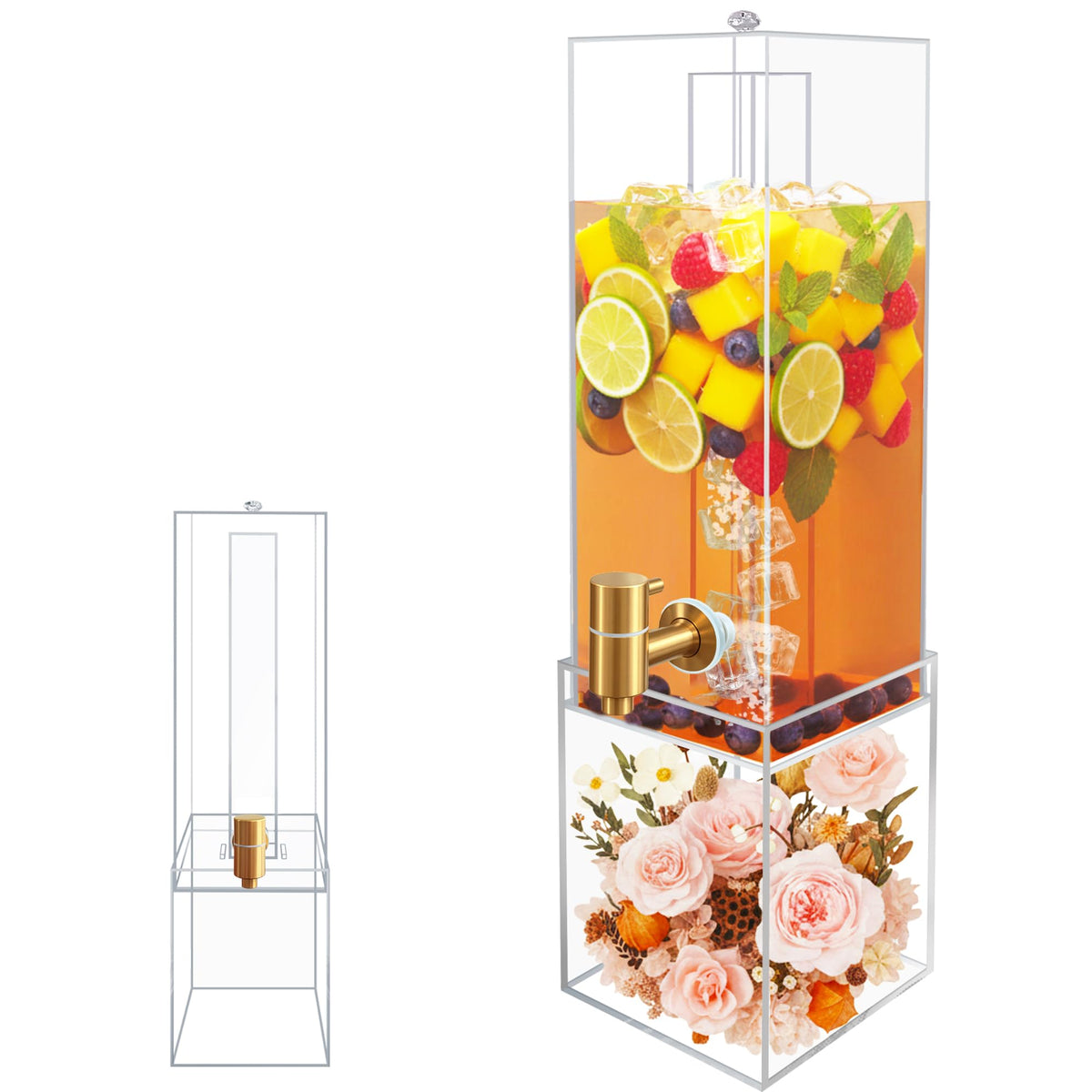2 Gallon Drink Dispenser with Airtight Valve and Acrylic Stand Q5632