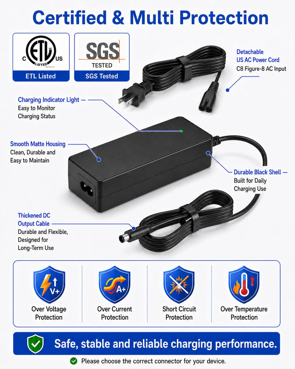 42V 2A Electric Scooter Charger X8258