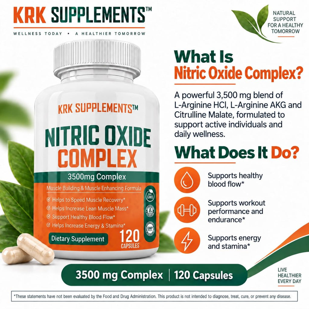 Nitric Oxide Complex 3500mg 240 Capsules J6398